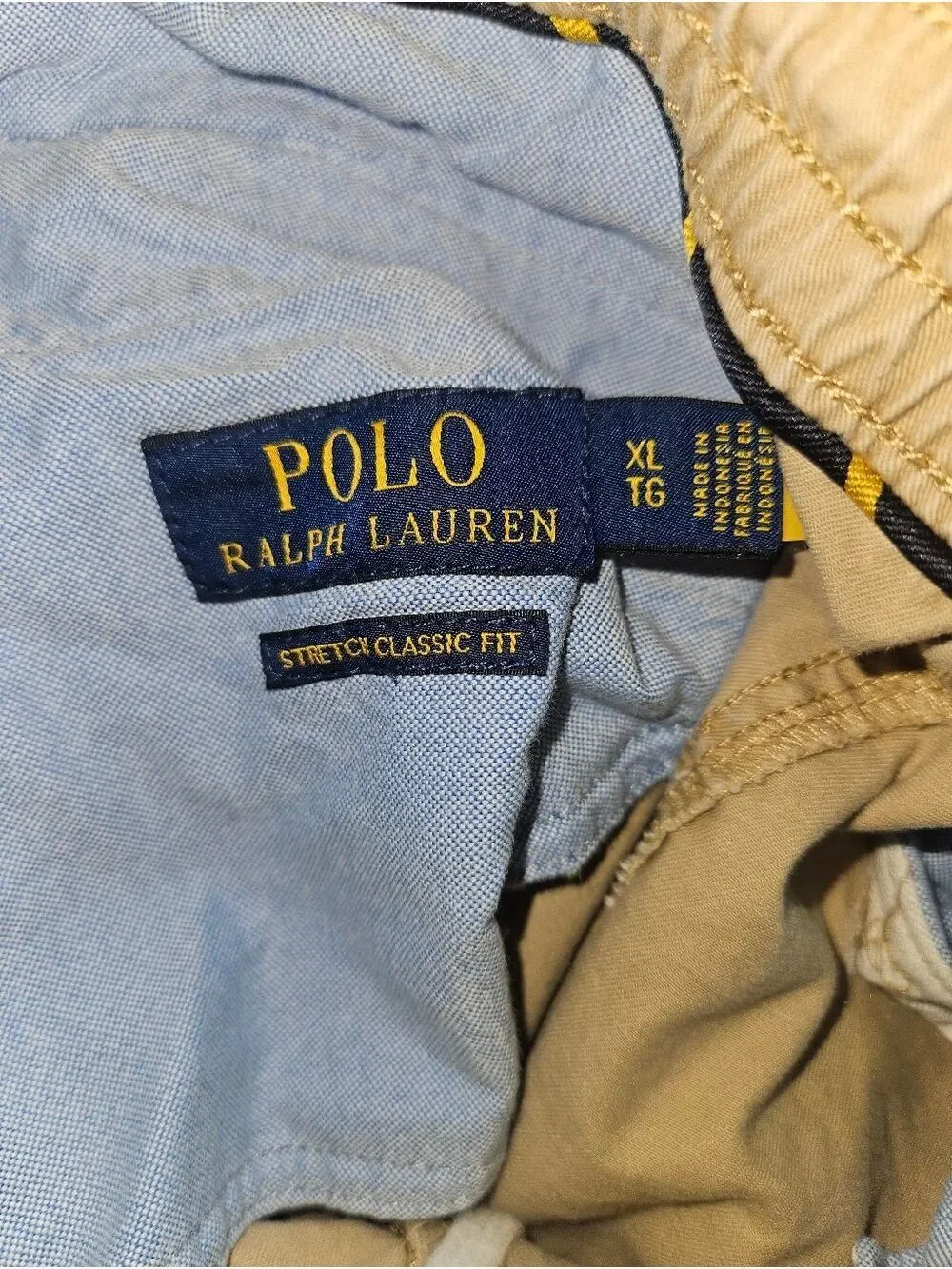 Polo Ralph Lauren Prepster Classic Fit Chino Pant Khaki Stretch Drawstring XL
